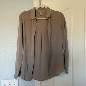 H&M grey button down shirt. Size 0.